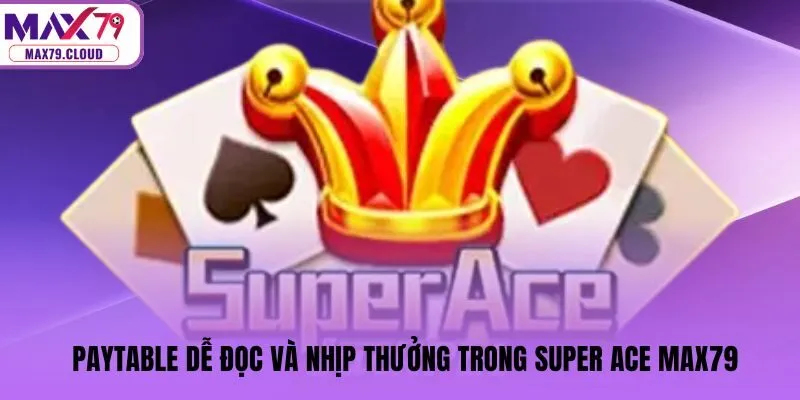 Paytable dễ đọc và nhịp thưởng trong Super Ace MAX79